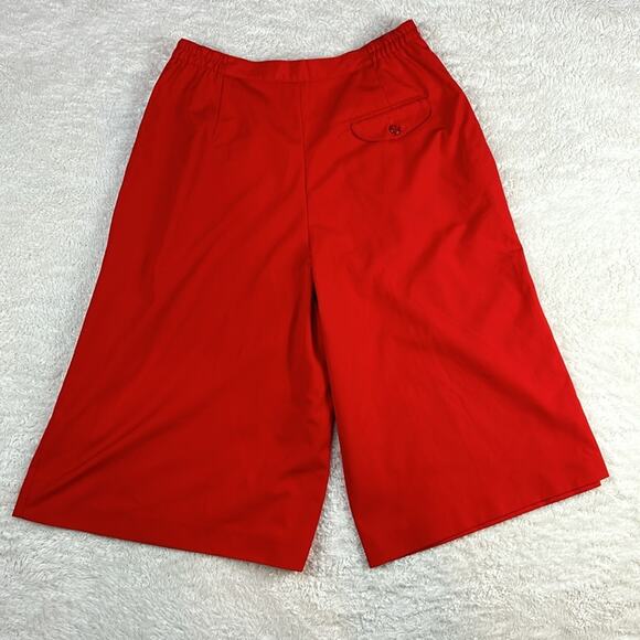 Vintage 80s Barclay Square high waisted red culottes, size small - med - Picture 2 of 11